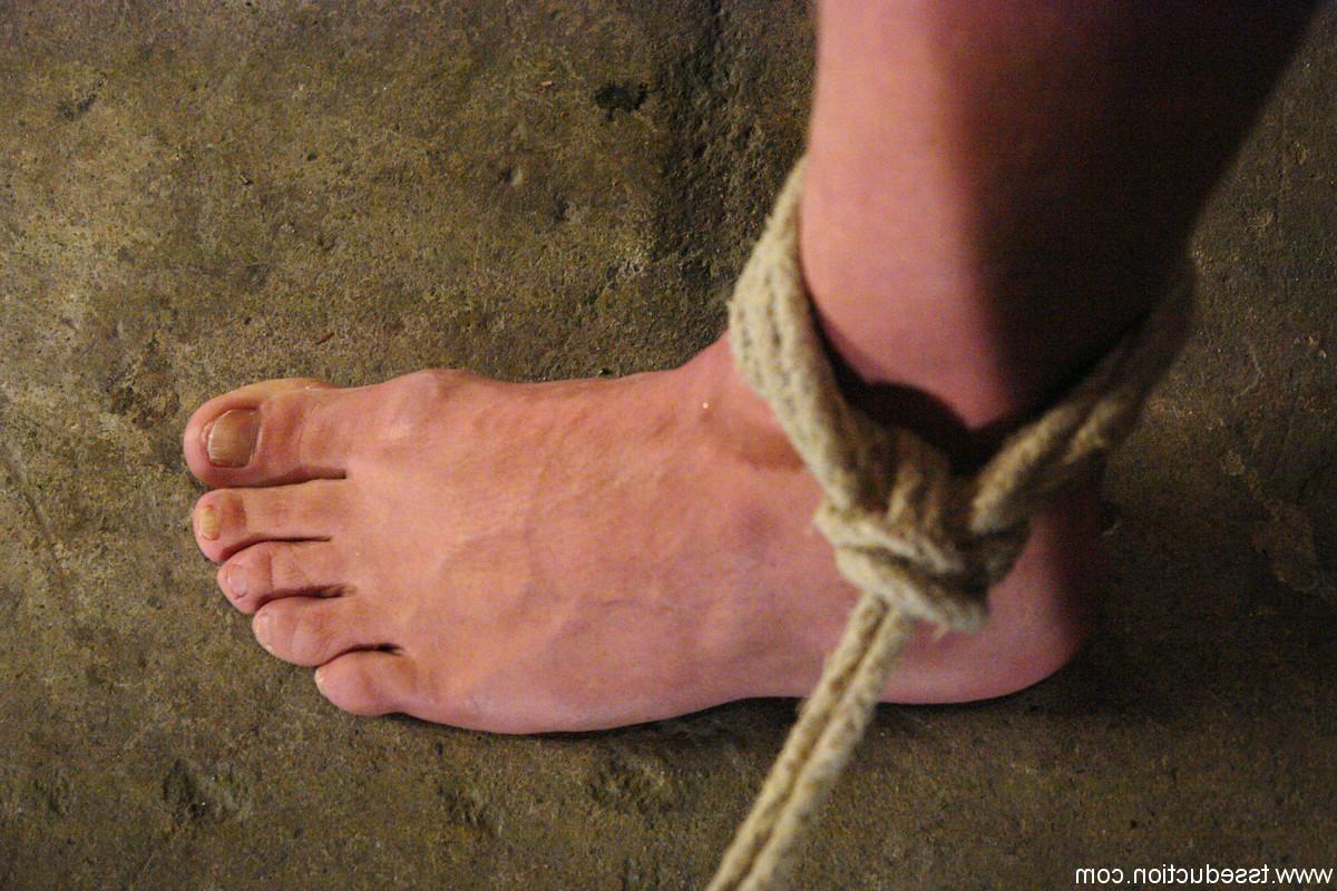 24P Sexy shemale tied up and fucked real straight guy