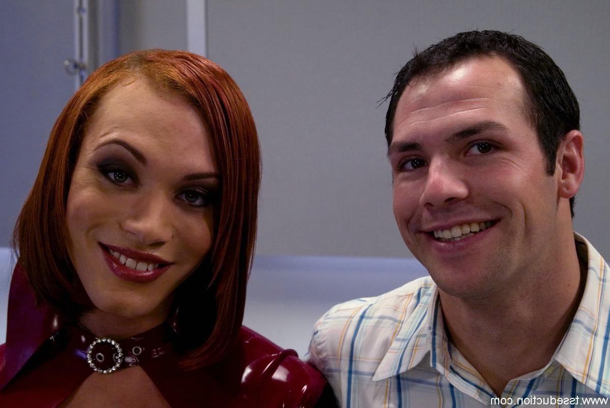 24P Sexy shemale with big tits and big cock fucked real straight guy