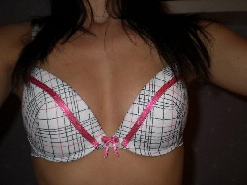 15P Sexy brunette babe gets on her knees to suck hard big dick