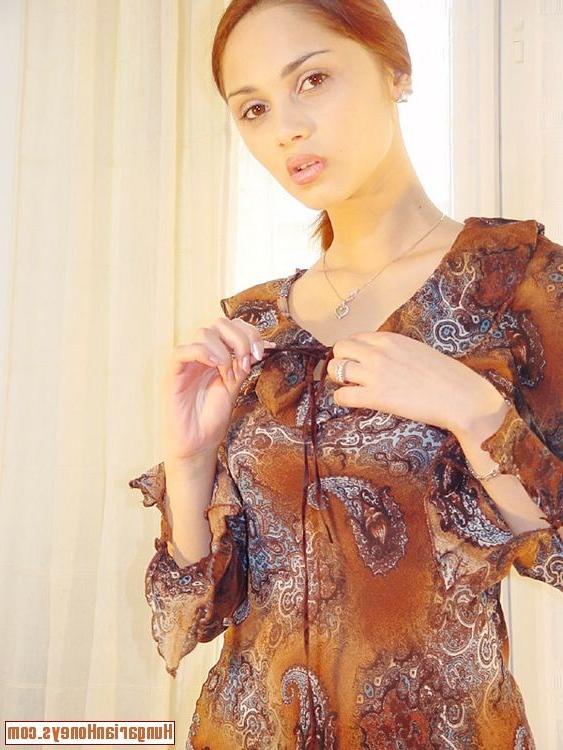 15P Lenka Gaborova pulls down her see through panties