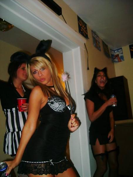 19P Halloween lingerie special hot teens at party