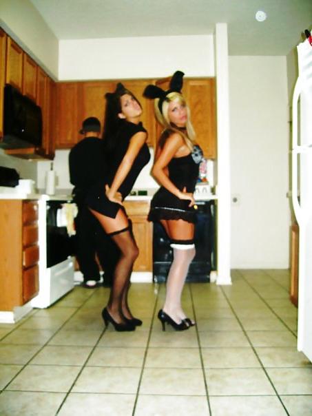 19P Halloween lingerie special hot teens at party