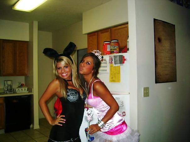 19P Halloween lingerie special hot teens at party