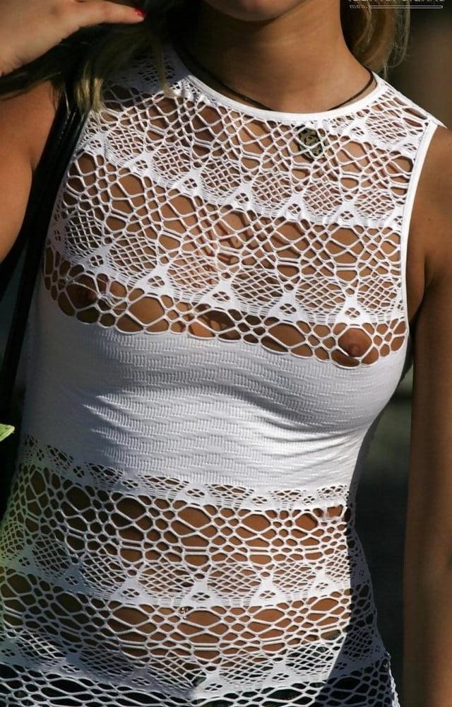 19P Candid blonde beauty without bra