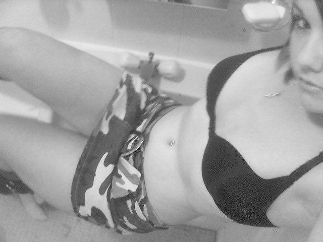 11P Hottie black and white self pics