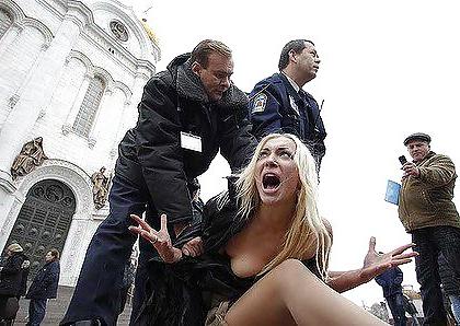18P FEMEN - cool girls protest by public nudity - Part 2