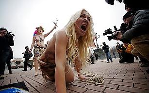 18P FEMEN - cool girls protest by public nudity - Part 2