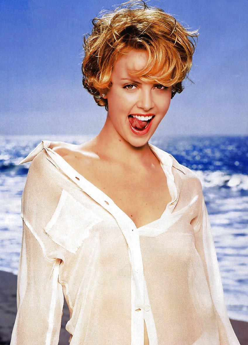 25P Charlize Theron See-Thru