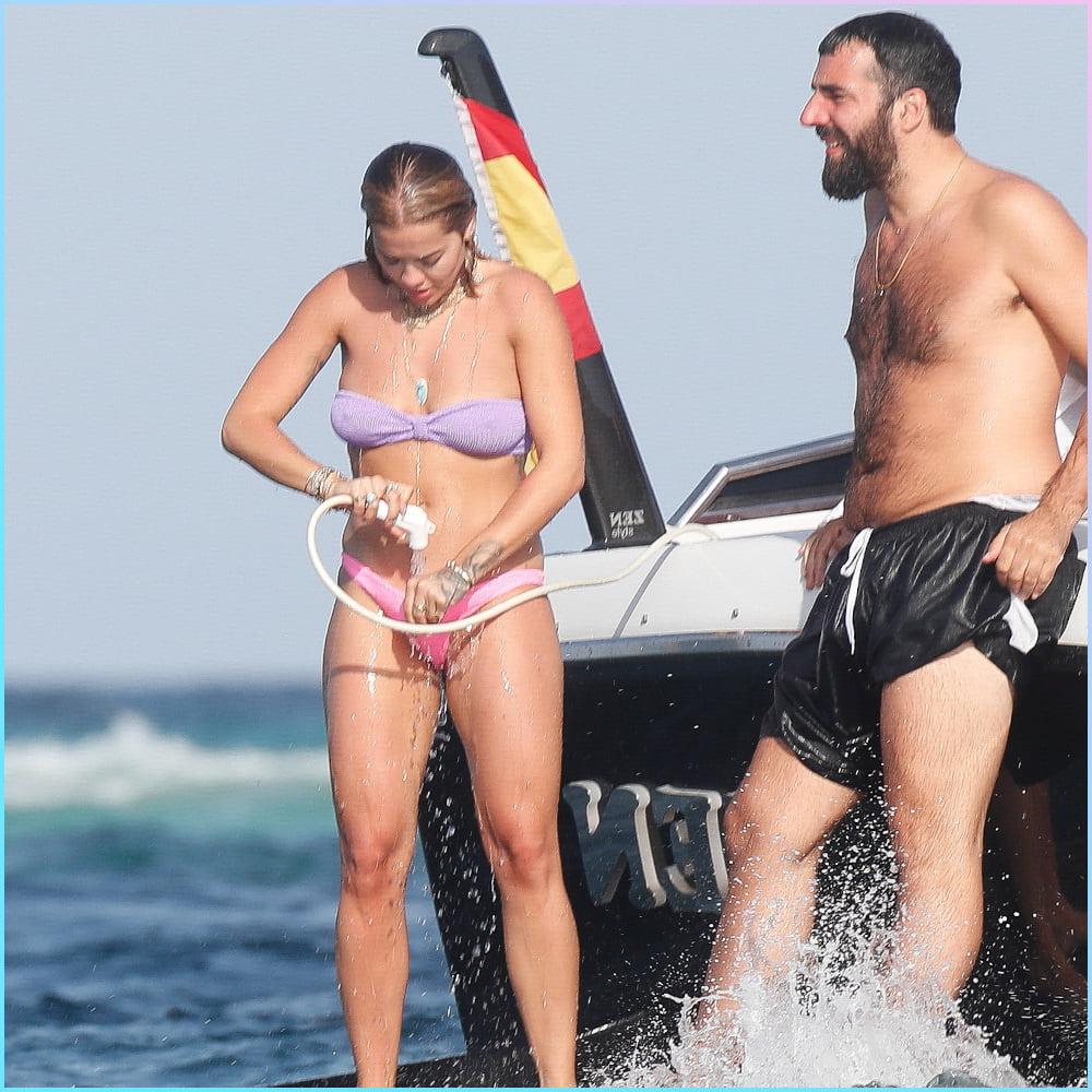 25P Rita Ora Oops Topless Bikini 07-29-2020