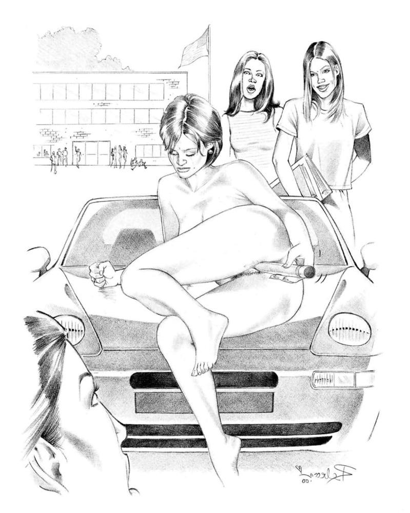 25P Drawings Housewives in action
