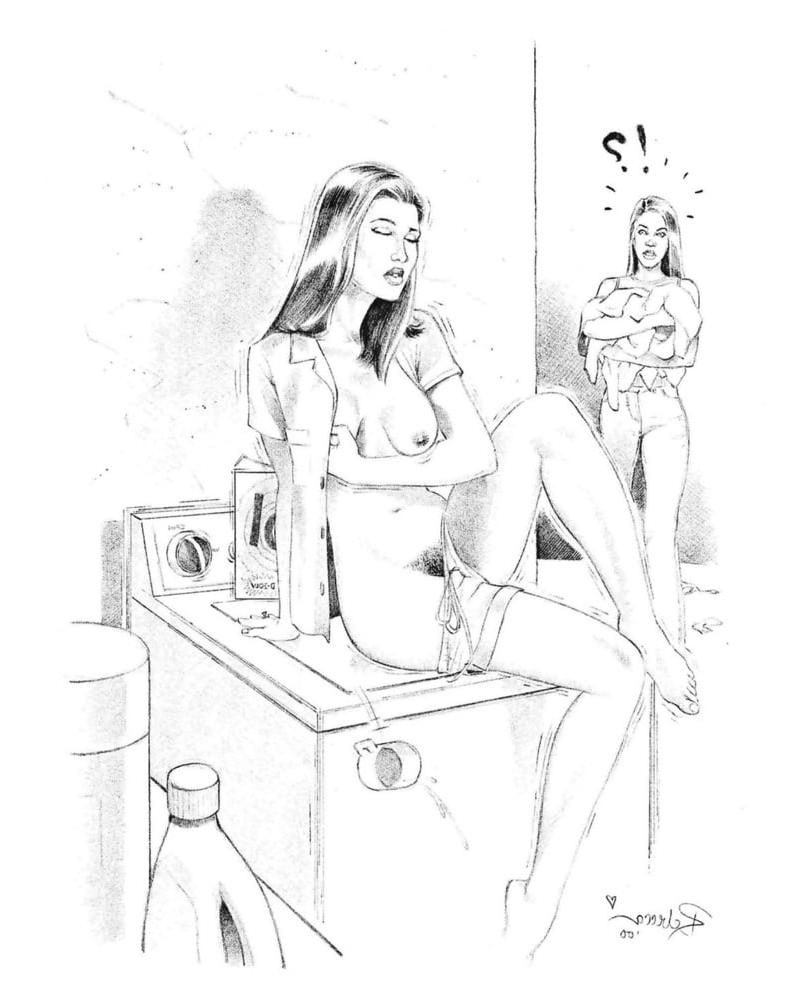 25P Drawings Housewives in action