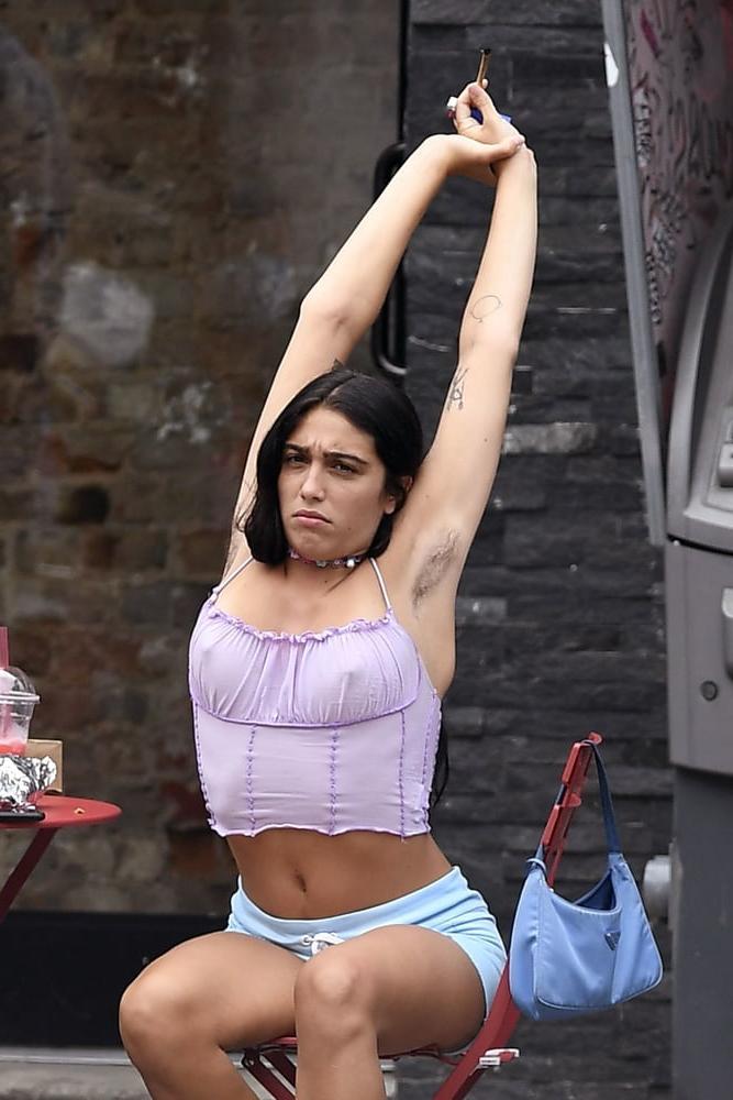 18P Lourdes Leon hard nipples, hairy under arms