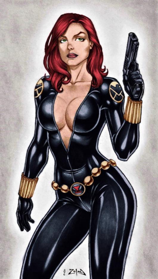 8P Comic Book Vixens vol 2 - Black Widow