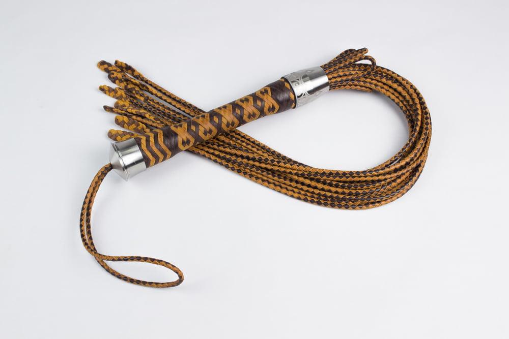 11P 12-Tail braided leather flogger