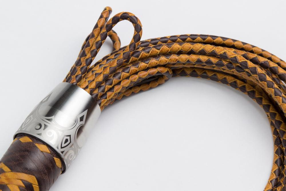 11P 12-Tail braided leather flogger