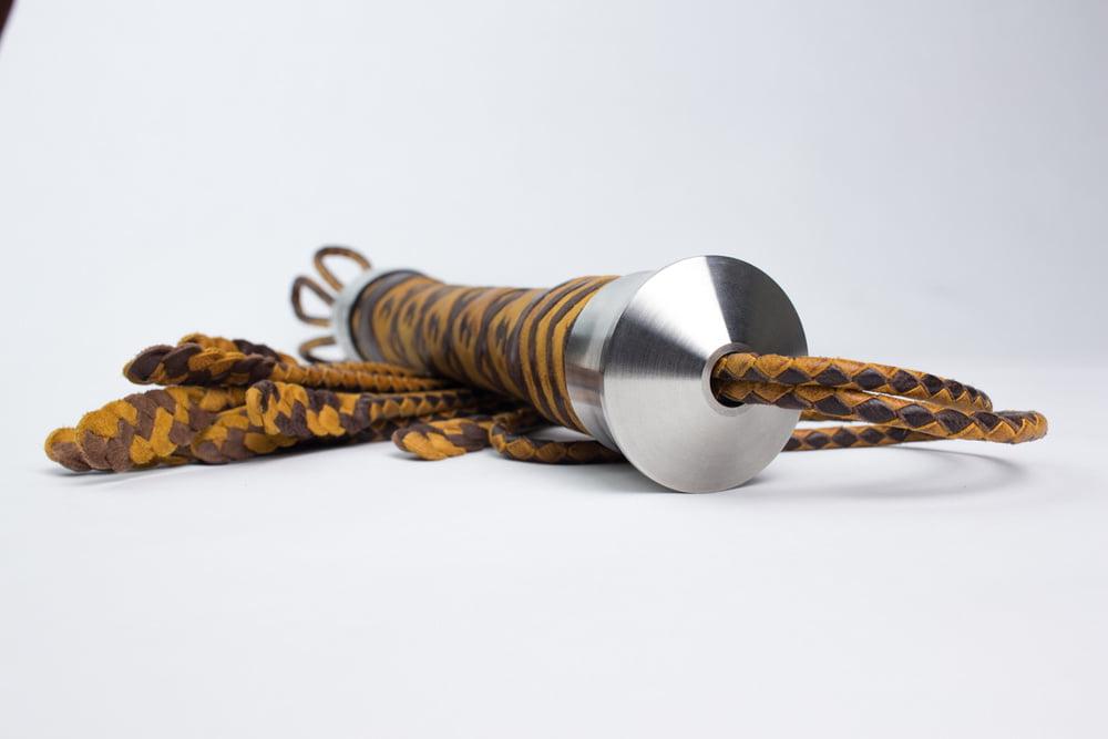 11P 12-Tail braided leather flogger