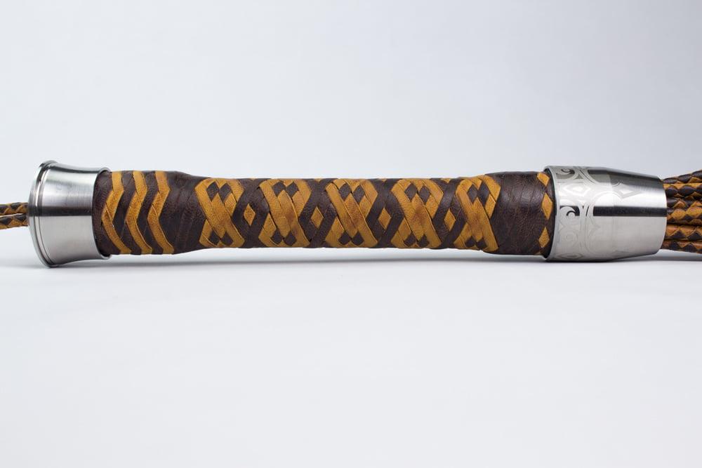 11P 12-Tail braided leather flogger