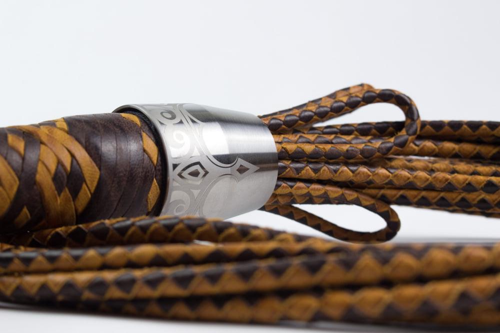 11P 12-Tail braided leather flogger
