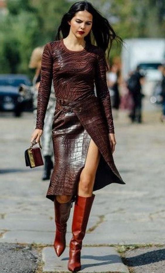 25P Brown Leather Dress 3 - by Redbull18