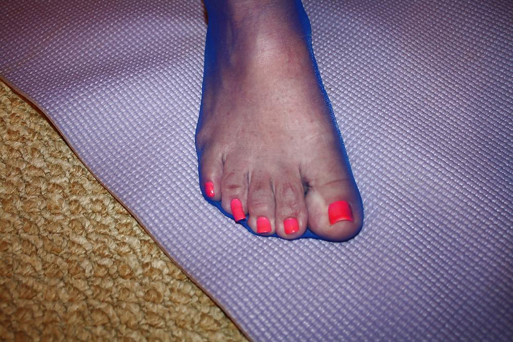 8P Sexy Nylon Feet Toes Blue Pantyhose Very Hot!!