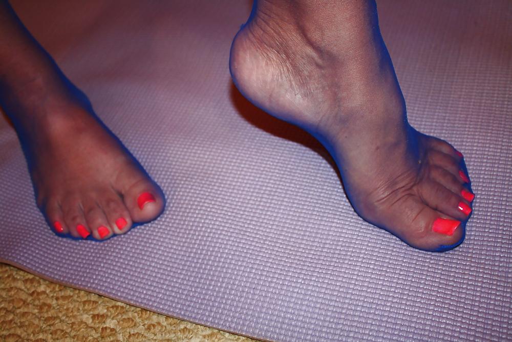 8P Sexy Nylon Feet Toes Blue Pantyhose Very Hot!!