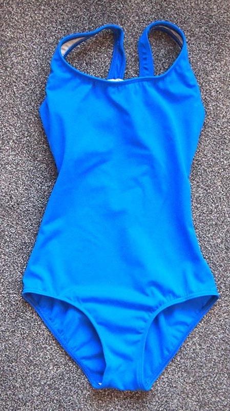 10P Mid 1980s M&amp;S blue swimsuit