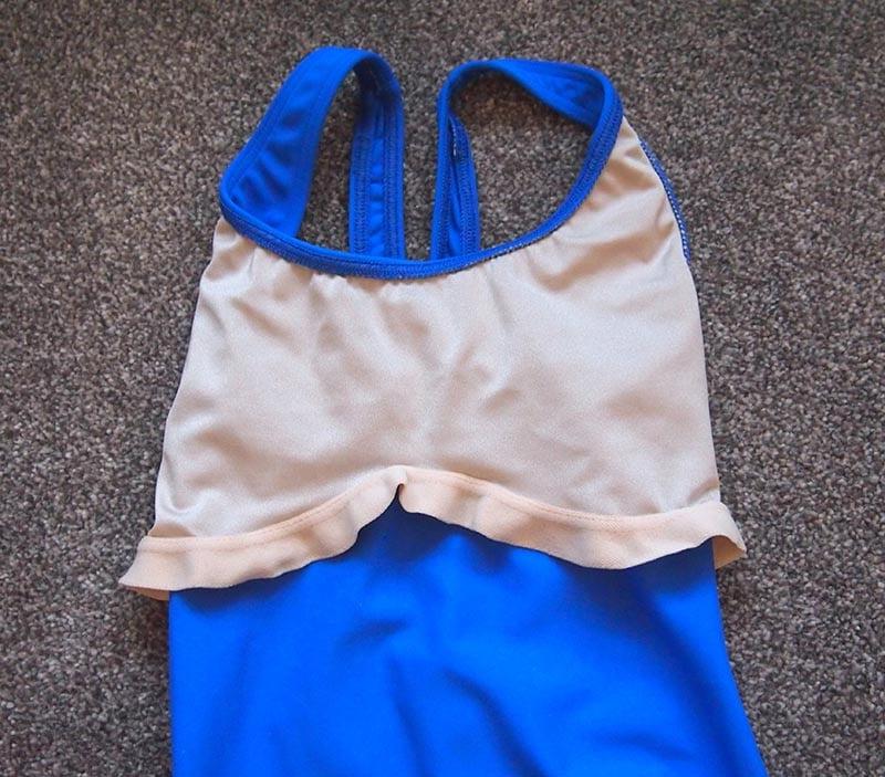 10P Mid 1980s M&amp;S blue swimsuit