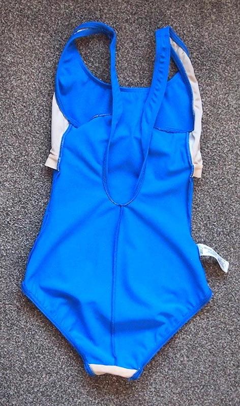 10P Mid 1980s M&amp;S blue swimsuit