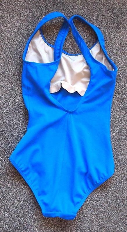 10P Mid 1980s M&amp;S blue swimsuit