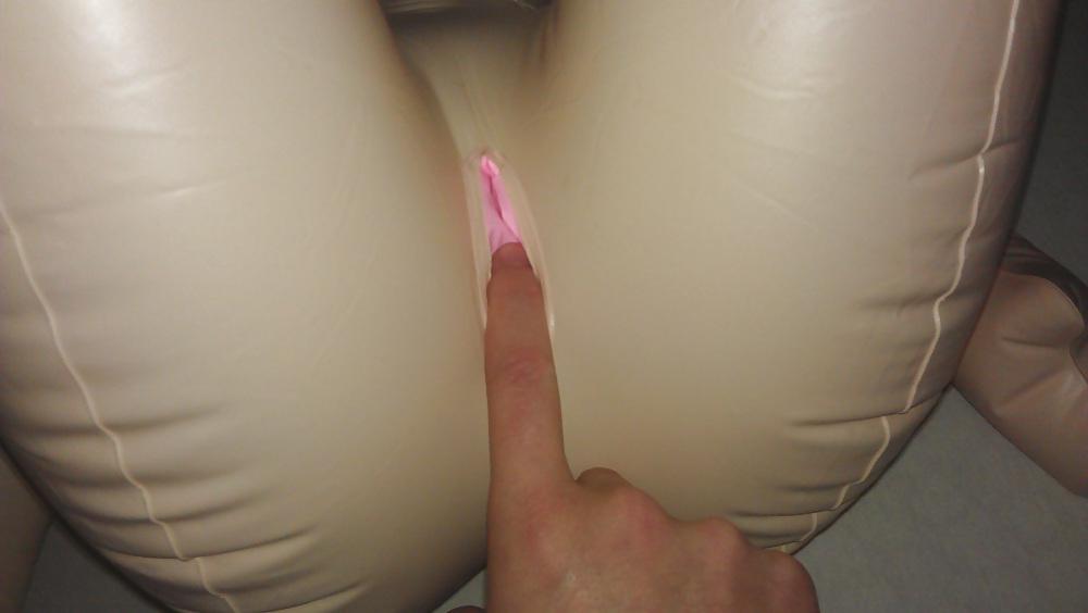 10P Lick play & cum on sex doll tits