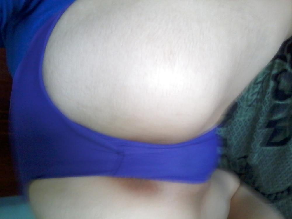 8P Close-up my blue panty and pussy