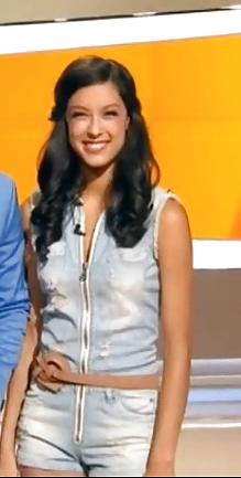 4P Hot  Rebecca Mir in Jeans dress 