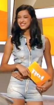 4P Hot  Rebecca Mir in Jeans dress 