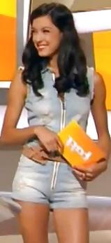 4P Hot  Rebecca Mir in Jeans dress 