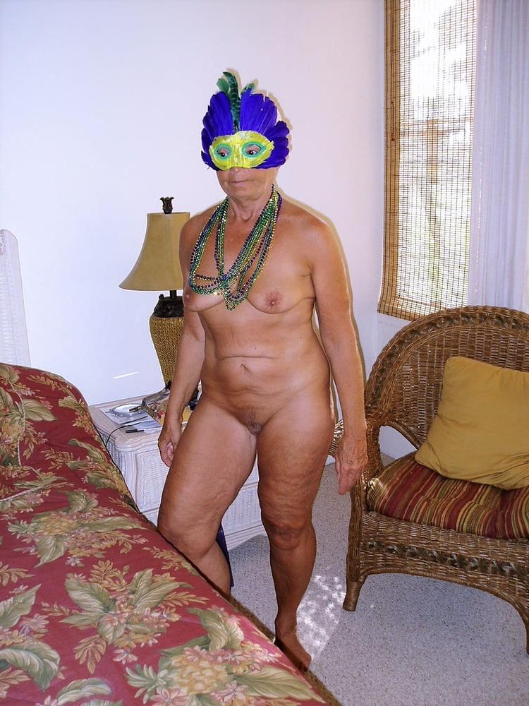 8P granny's Mardi Gras costume