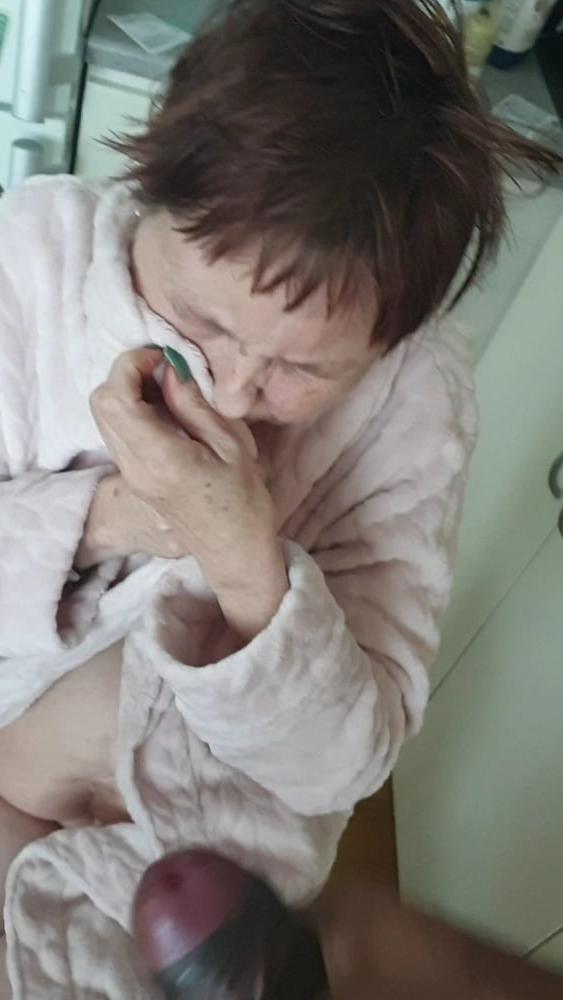 21P Old whore sucking dick dipped in piss 2