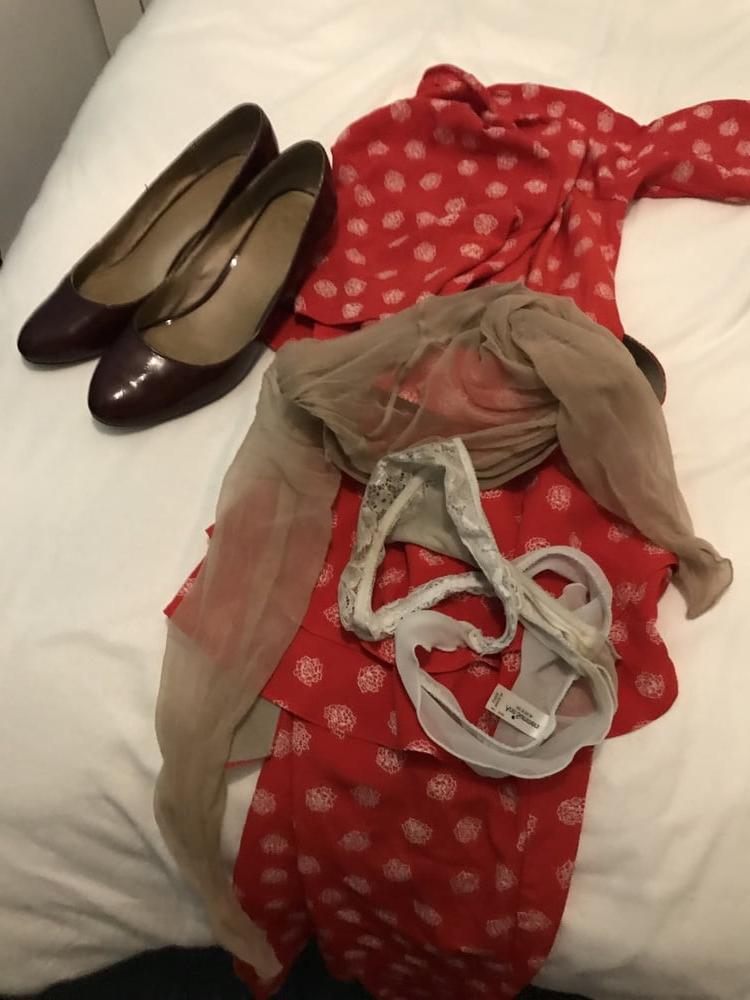 8P New vintage dress and vintage sheer 10 denier tights
