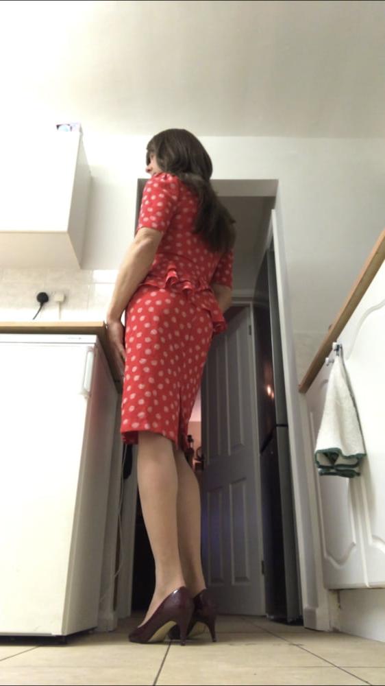 8P New vintage dress and vintage sheer 10 denier tights