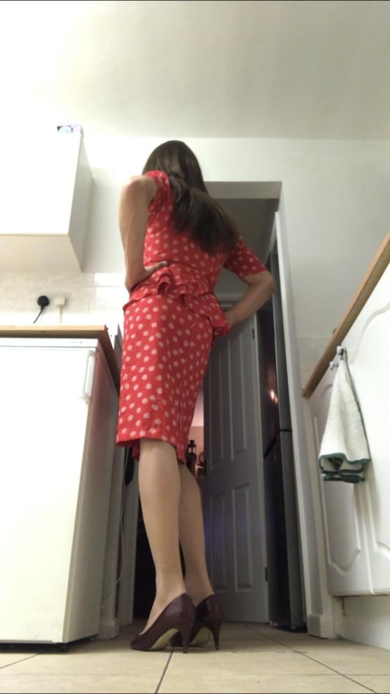 8P New vintage dress and vintage sheer 10 denier tights