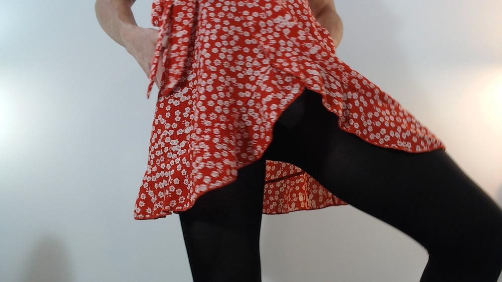 10P My Sissy Dick &amp; Ass in White Panties and Black Stockings