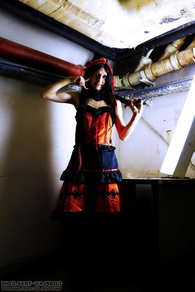 10P Kurumi's dark side crazy trap cosplay