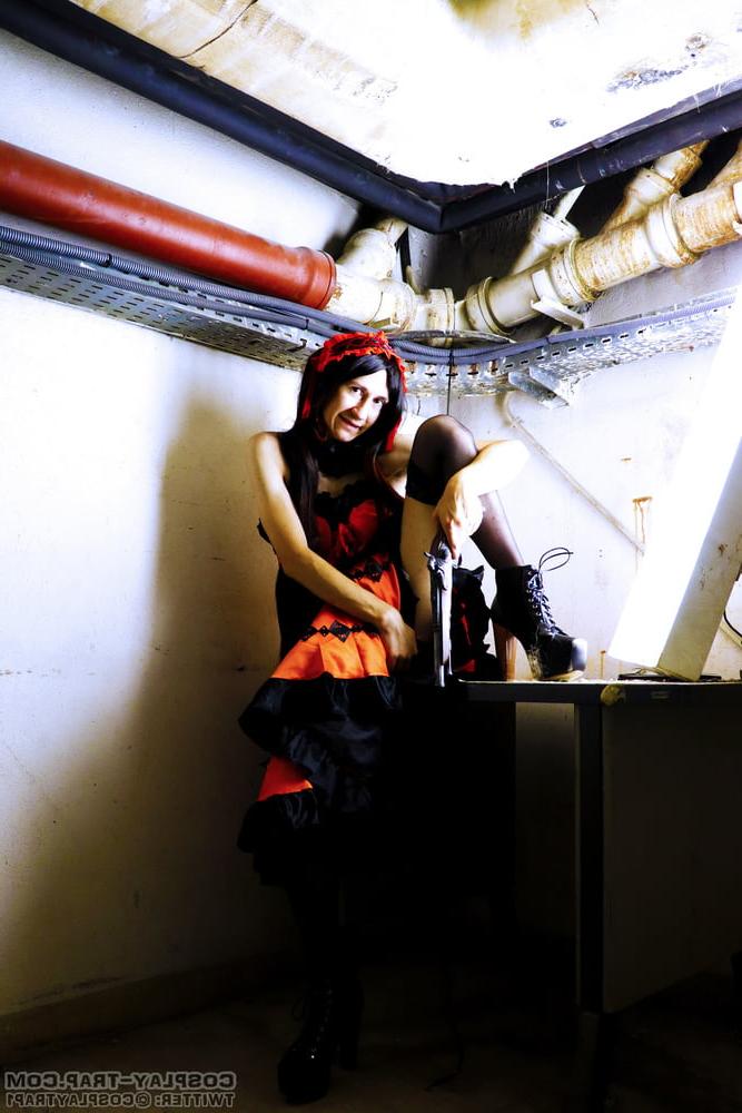 10P Kurumi's dark side crazy trap cosplay