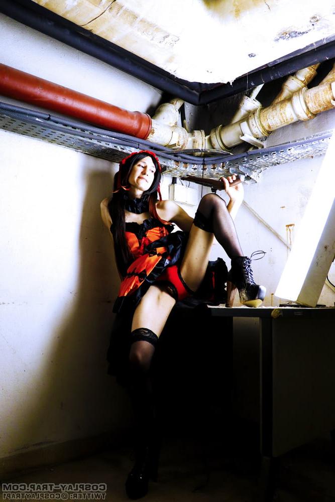 10P Kurumi's dark side crazy trap cosplay