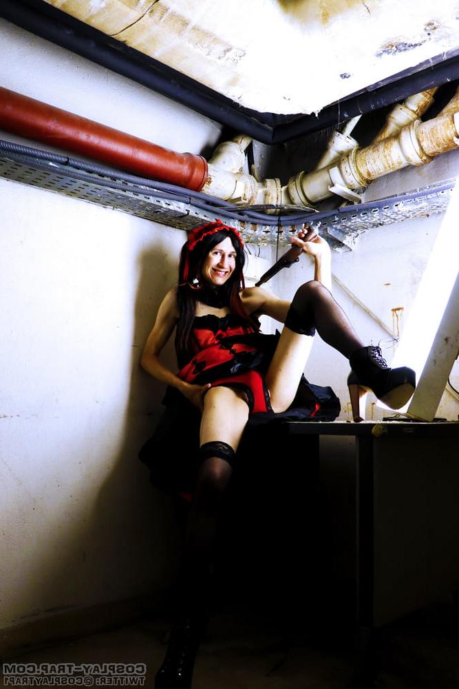 10P Kurumi's dark side crazy trap cosplay
