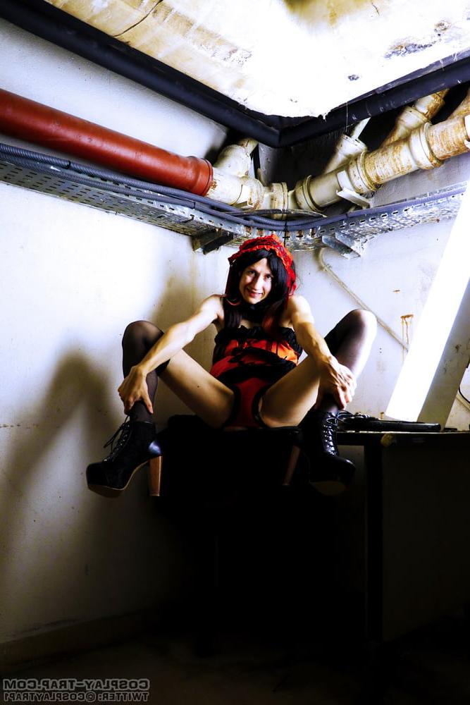 10P Kurumi's dark side crazy trap cosplay