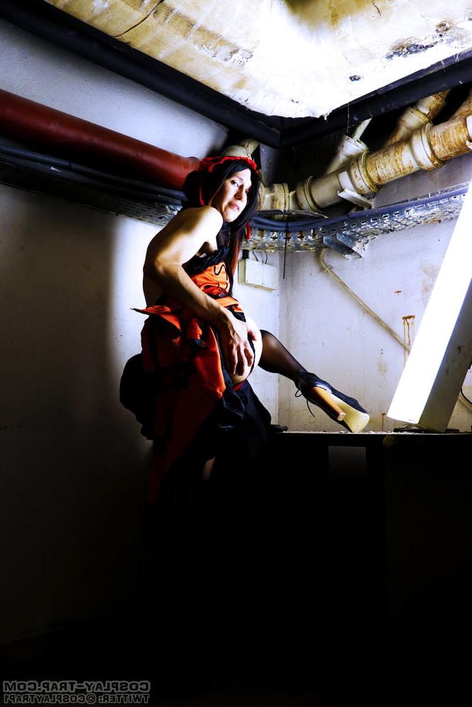 10P Kurumi's dark side crazy trap cosplay
