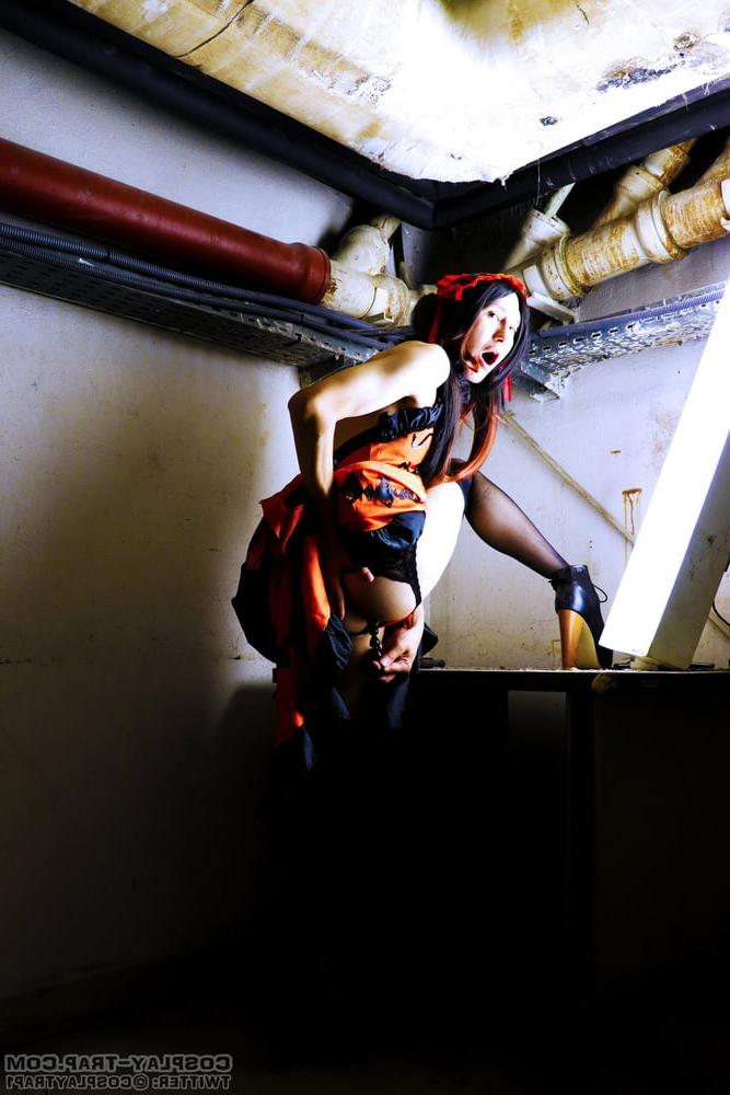 10P Kurumi's dark side crazy trap cosplay