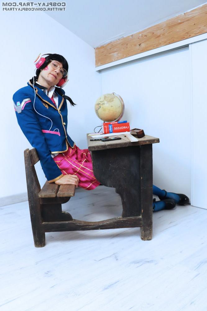 9P crossdress cosplay D.va Academy kinky lesson