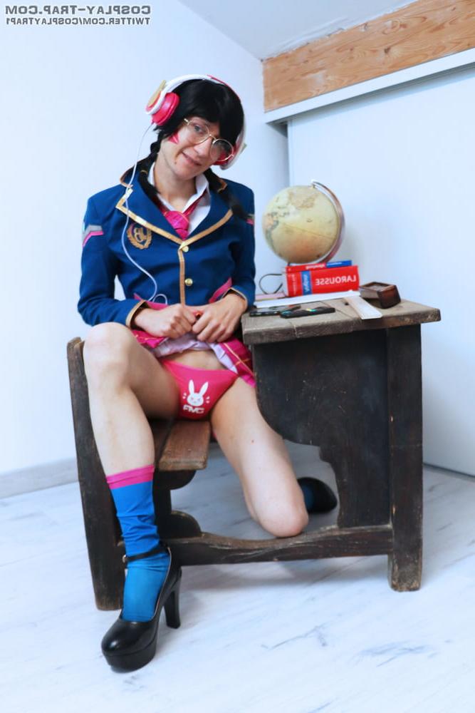 9P crossdress cosplay D.va Academy kinky lesson