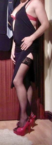 23P Long Black Dress